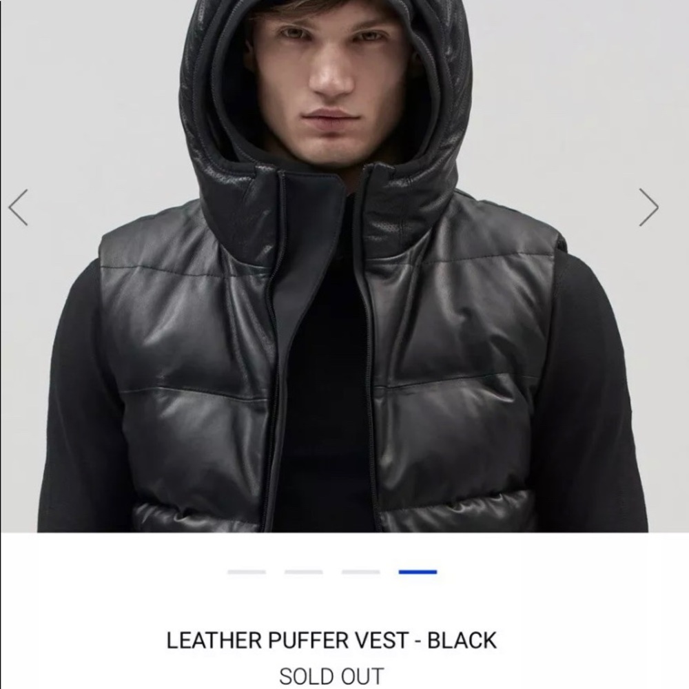Leather Puffer vest